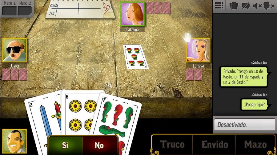 personas jugando al truco en linea